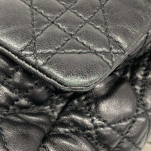 CHRISTIAN DIOR Black Leather Cannage New Rock Shoulder Bag - Picture 7 of 14